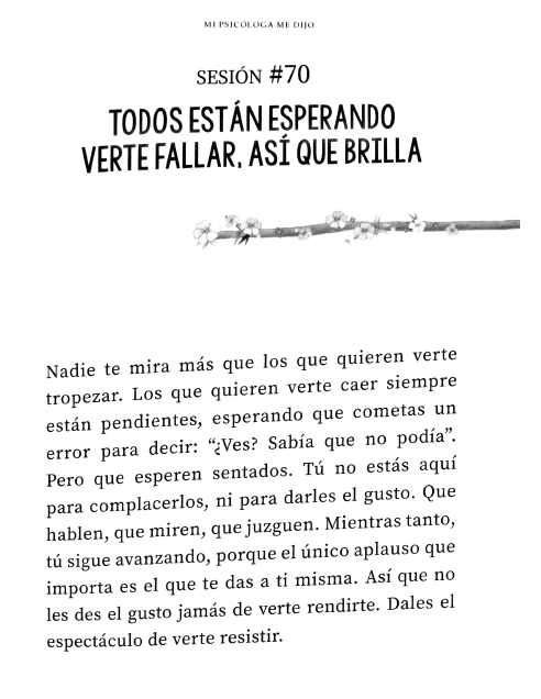 Mi psicóloga me dijo