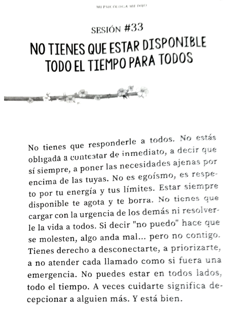 Mi psicóloga me dijo