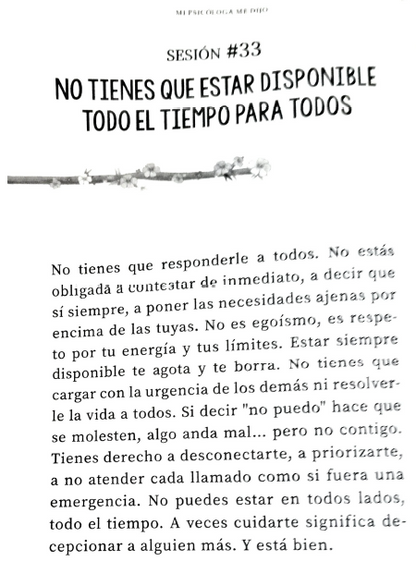 Mi psicóloga me dijo.